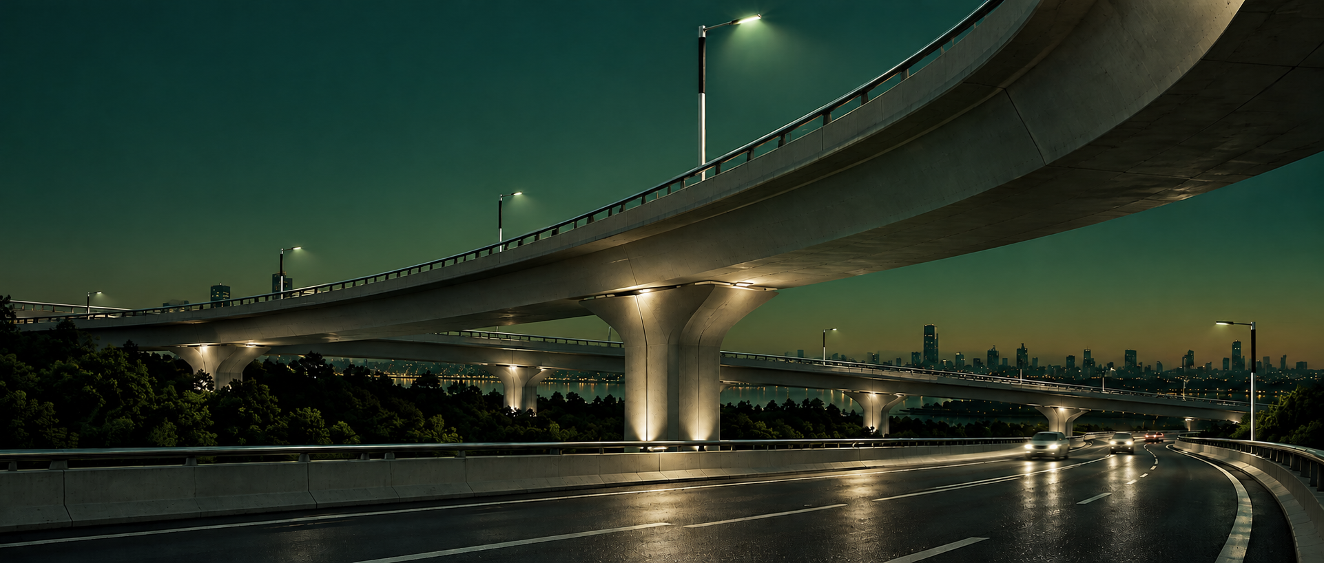 התקנת iLamp במחלף עם תאים סולאריים אנכיים משולבים
